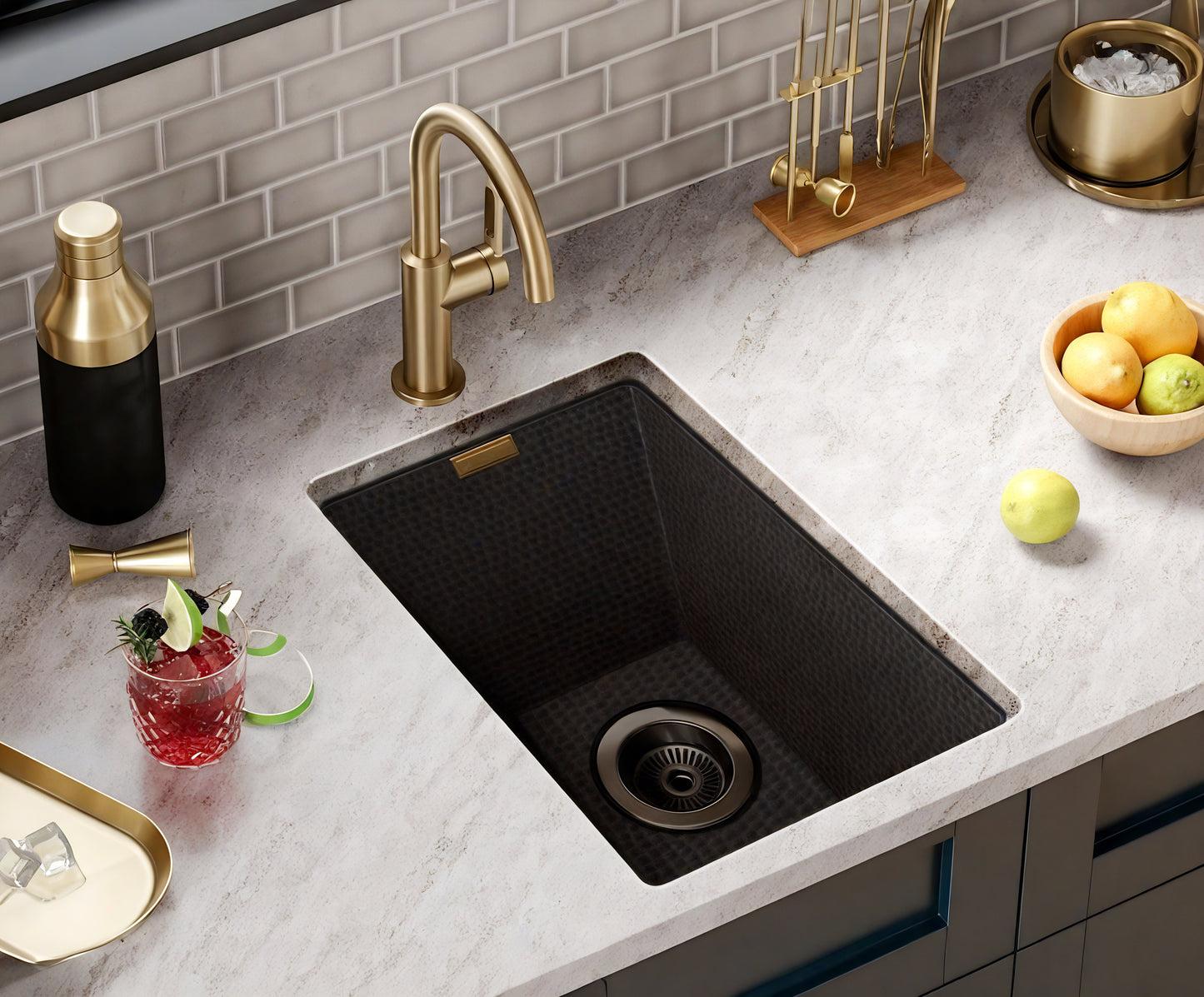 Premium Copper Rectangular Bar Sink