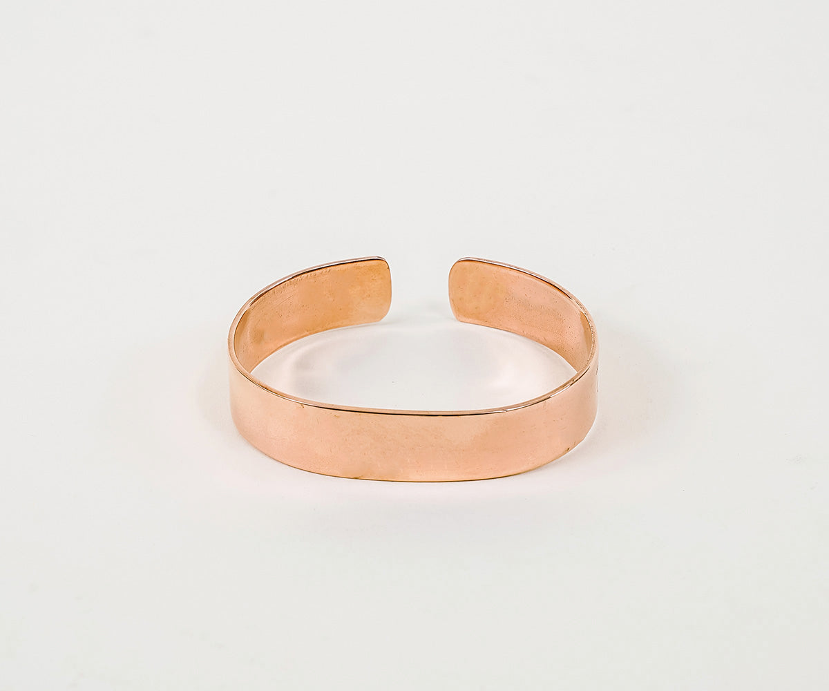 Premium Copper Smooth Bracelet Man