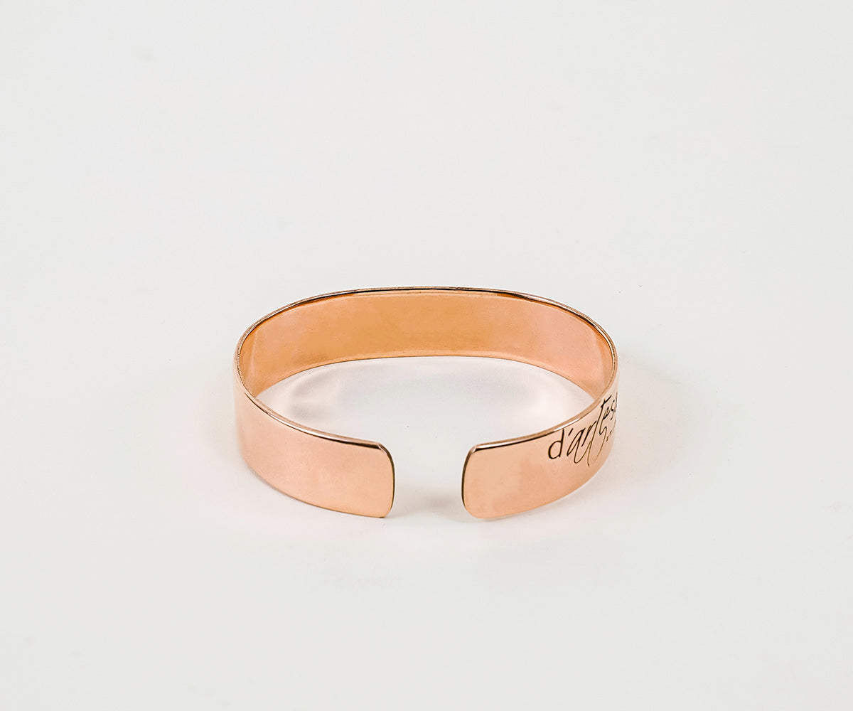 Premium Copper Smooth Bracelet Man