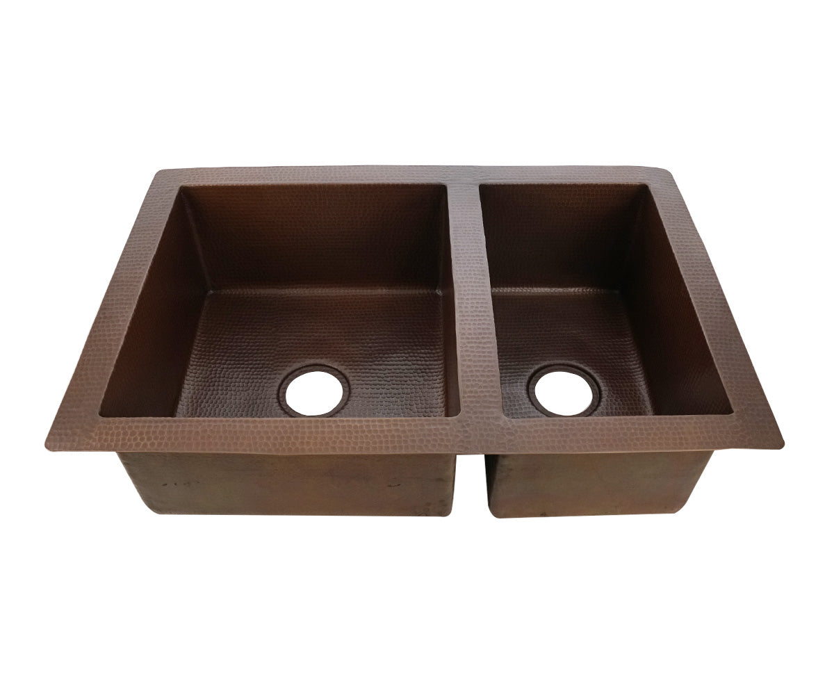 Premium Copper Kitchen Sink 60/40