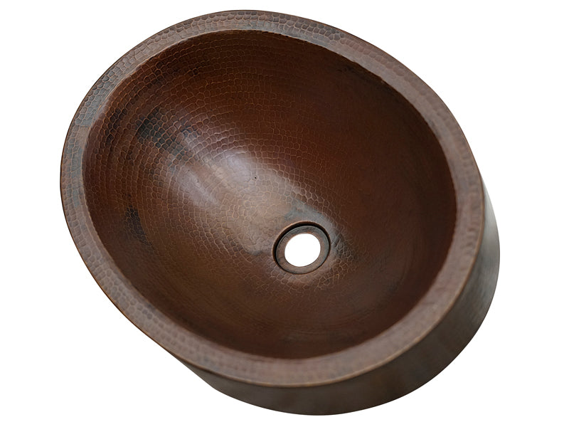 Premium Copper Oval Special Bath Sink With Apron