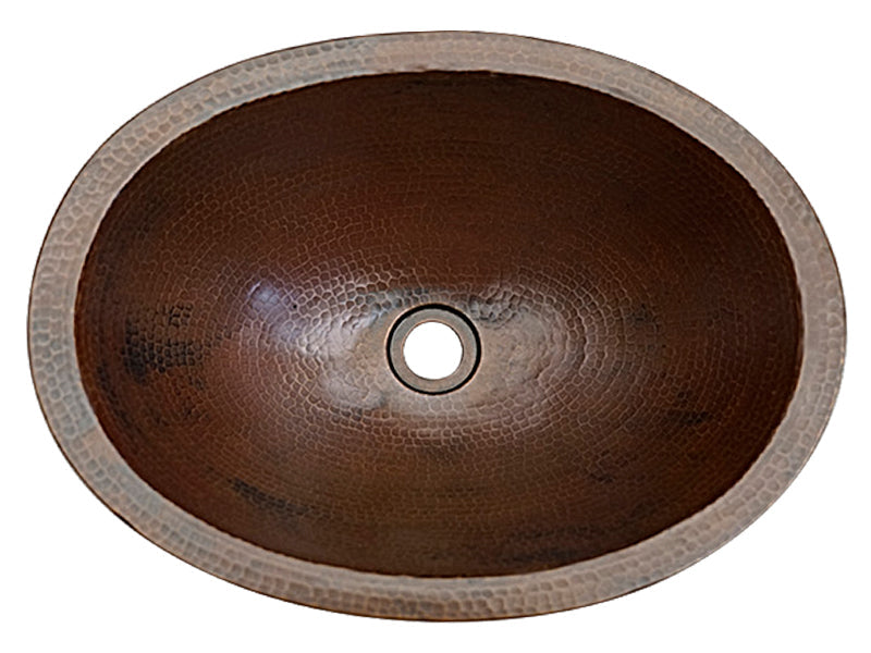 Premium Copper Oval Special Bath Sink With Apron