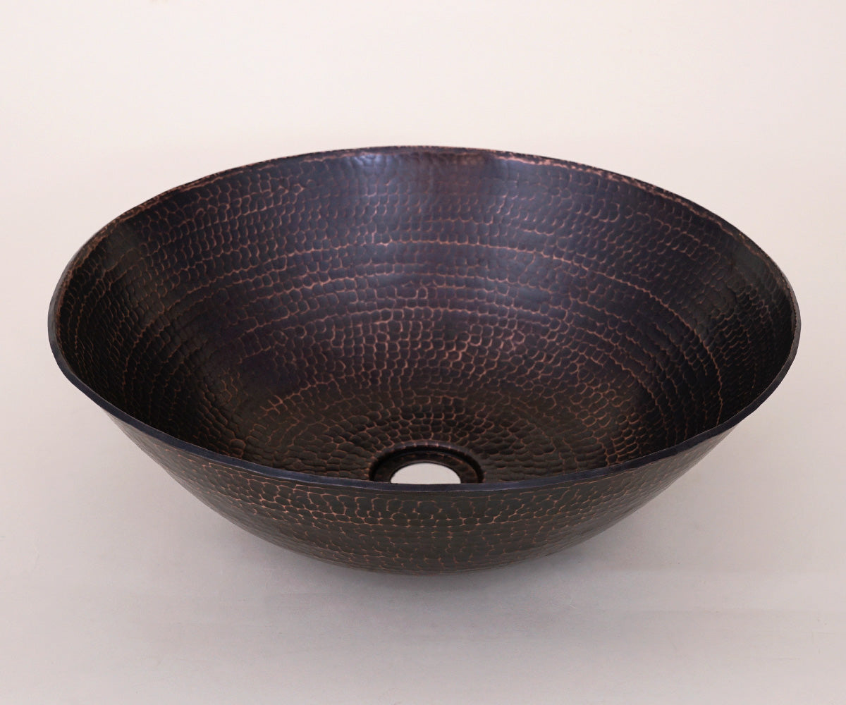 Premium Copper Round Vessel Sink Rounded Edge