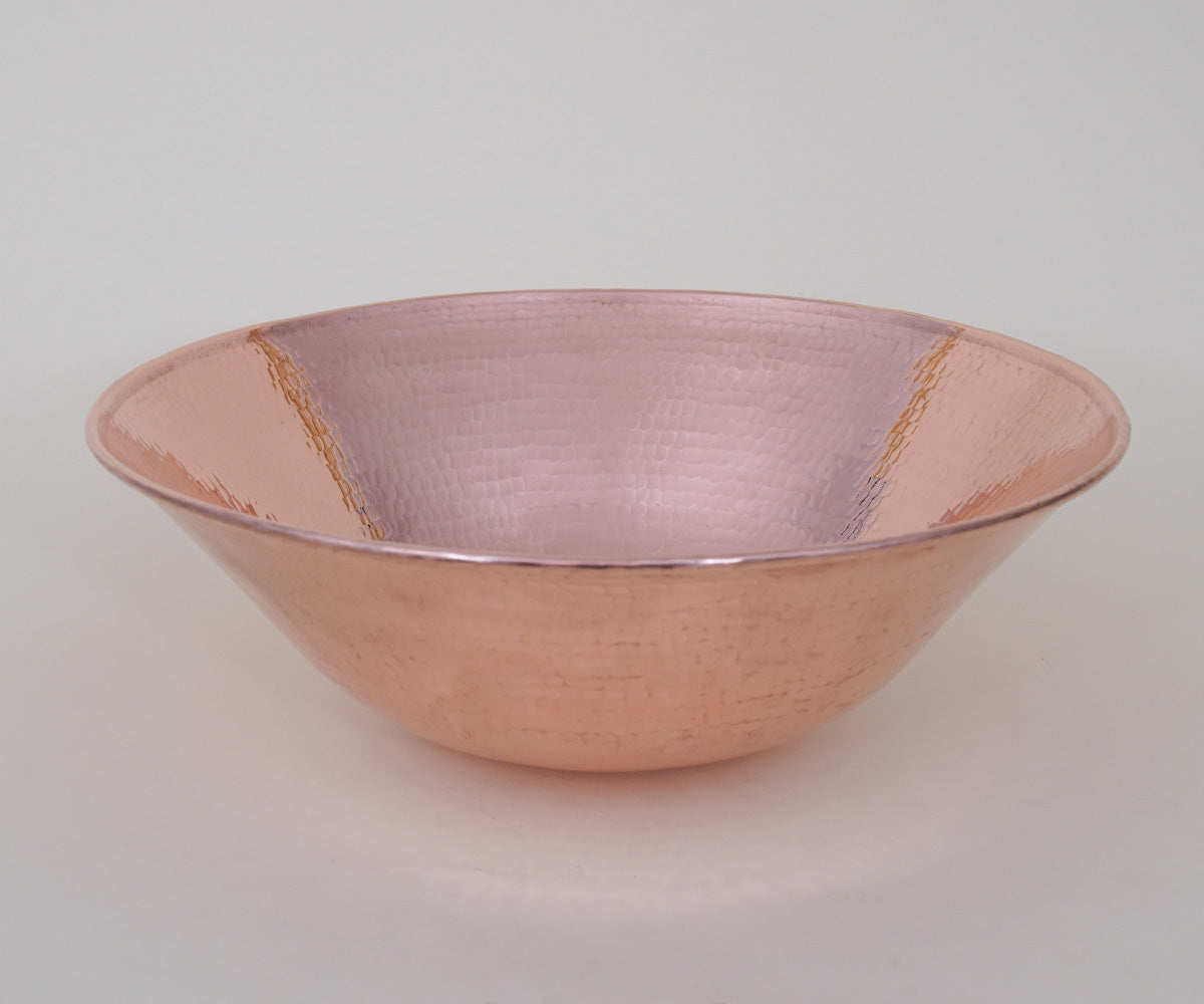 Premium Copper Round Vessel Sink Wired Edge