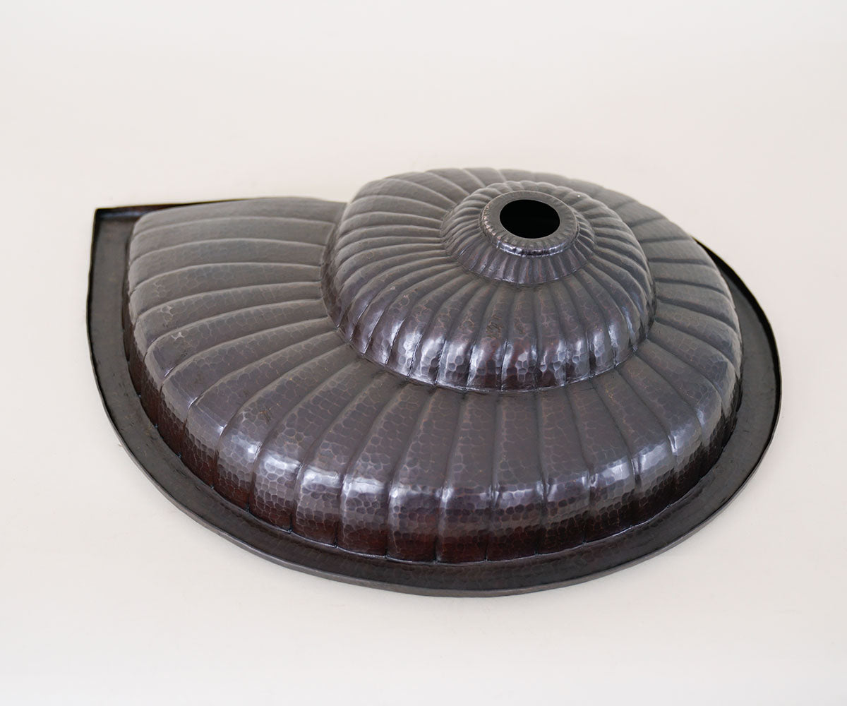 Premium Copper Special Bath Sink Nautilus Design