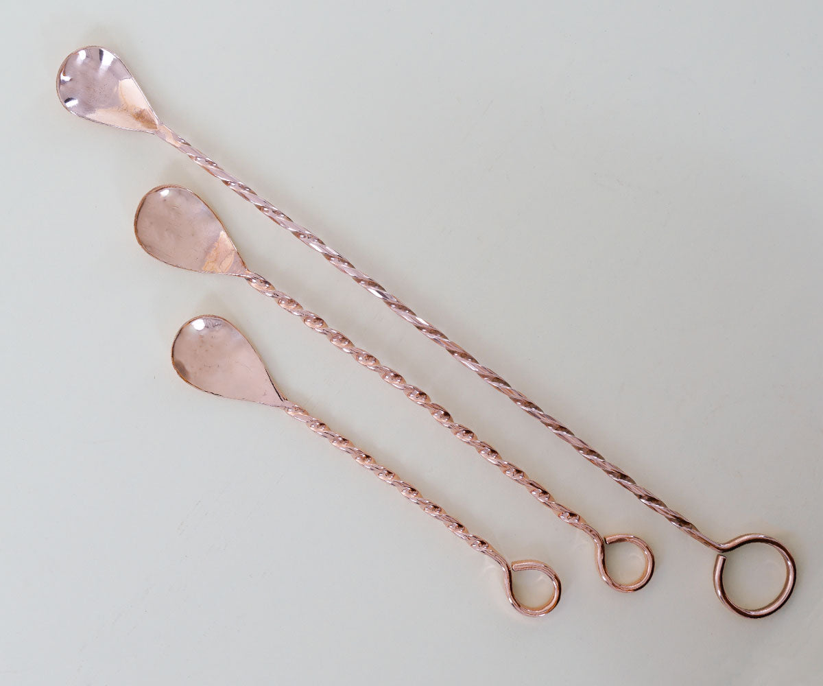 Premium Cooper Bar Spoon Set