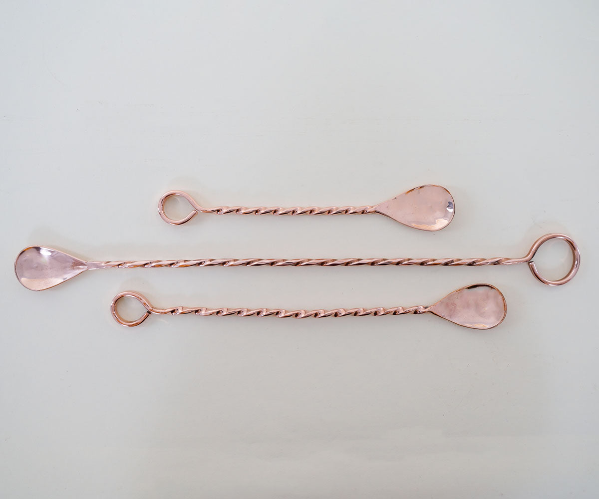 Premium Cooper Bar Spoon Set