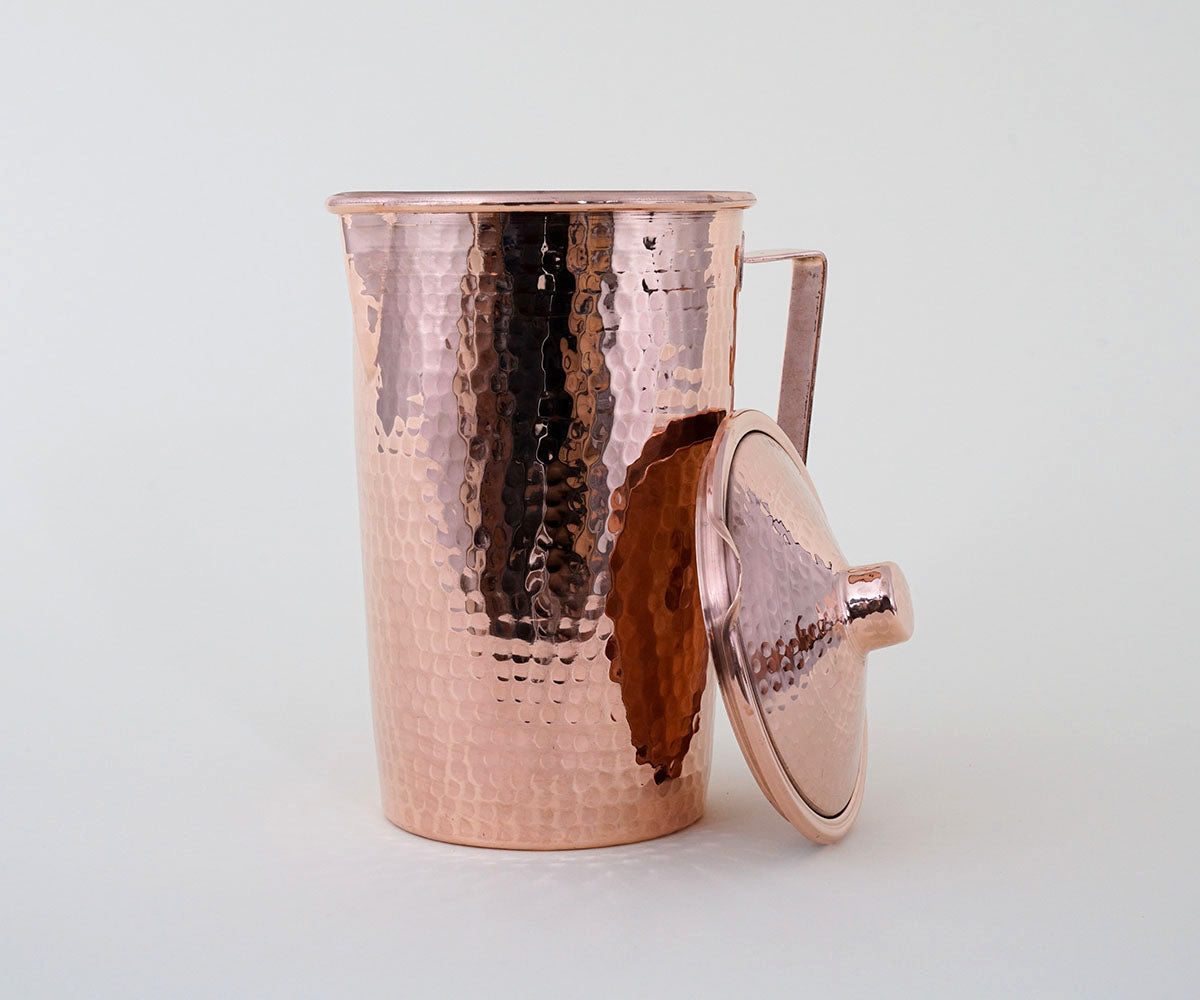 Premium Copper Pitcher With Lid