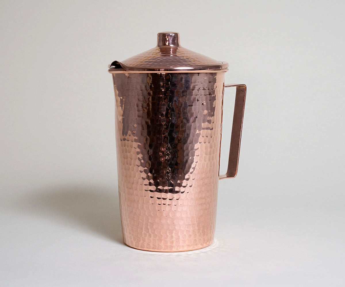 Premium Copper Pitcher With Lid