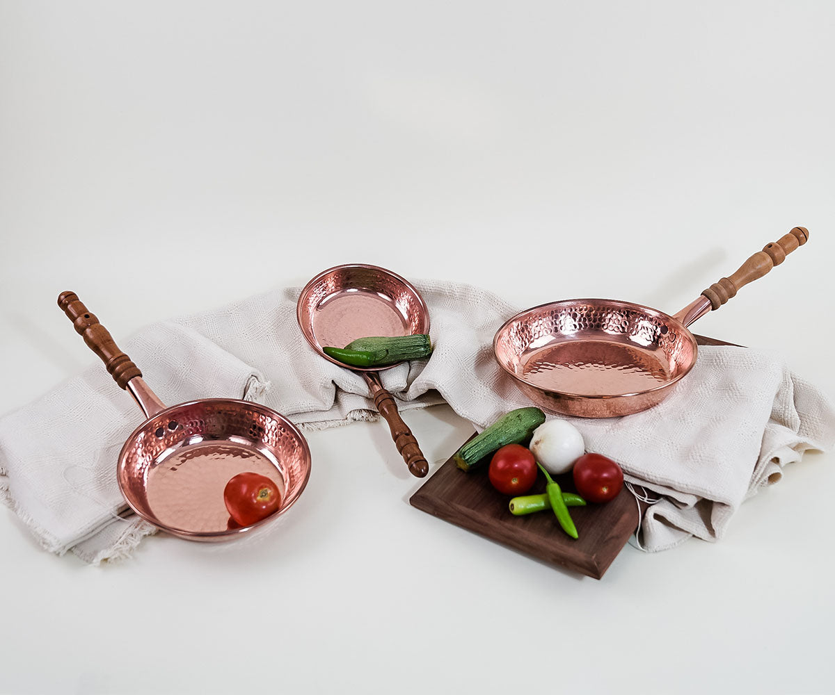 Premium Copper Frying Pan Provence Set