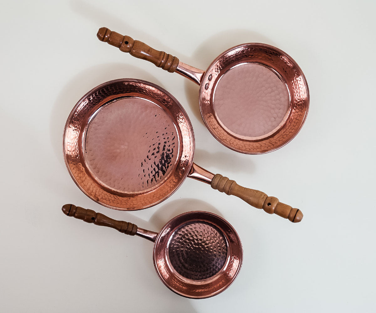Premium Copper Frying Pan Provence Set