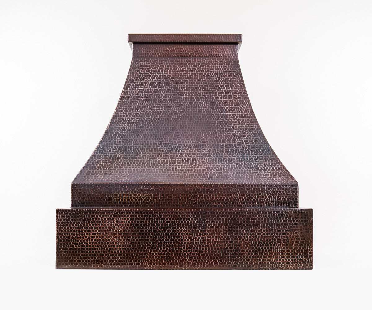 Premium Copper Range Hood Wall Mount Pyramid
