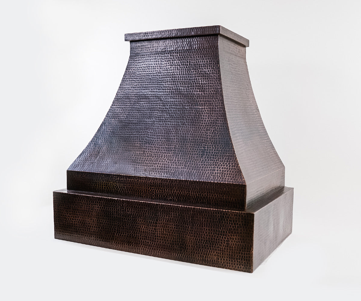 Premium Copper Range Hood Wall Mount Pyramid