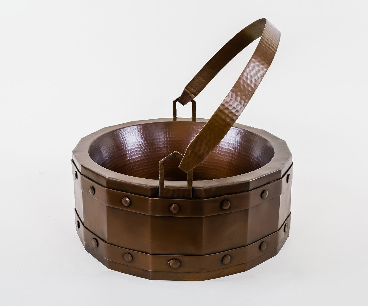 Premium Copper Vessel Sink Bucket Design