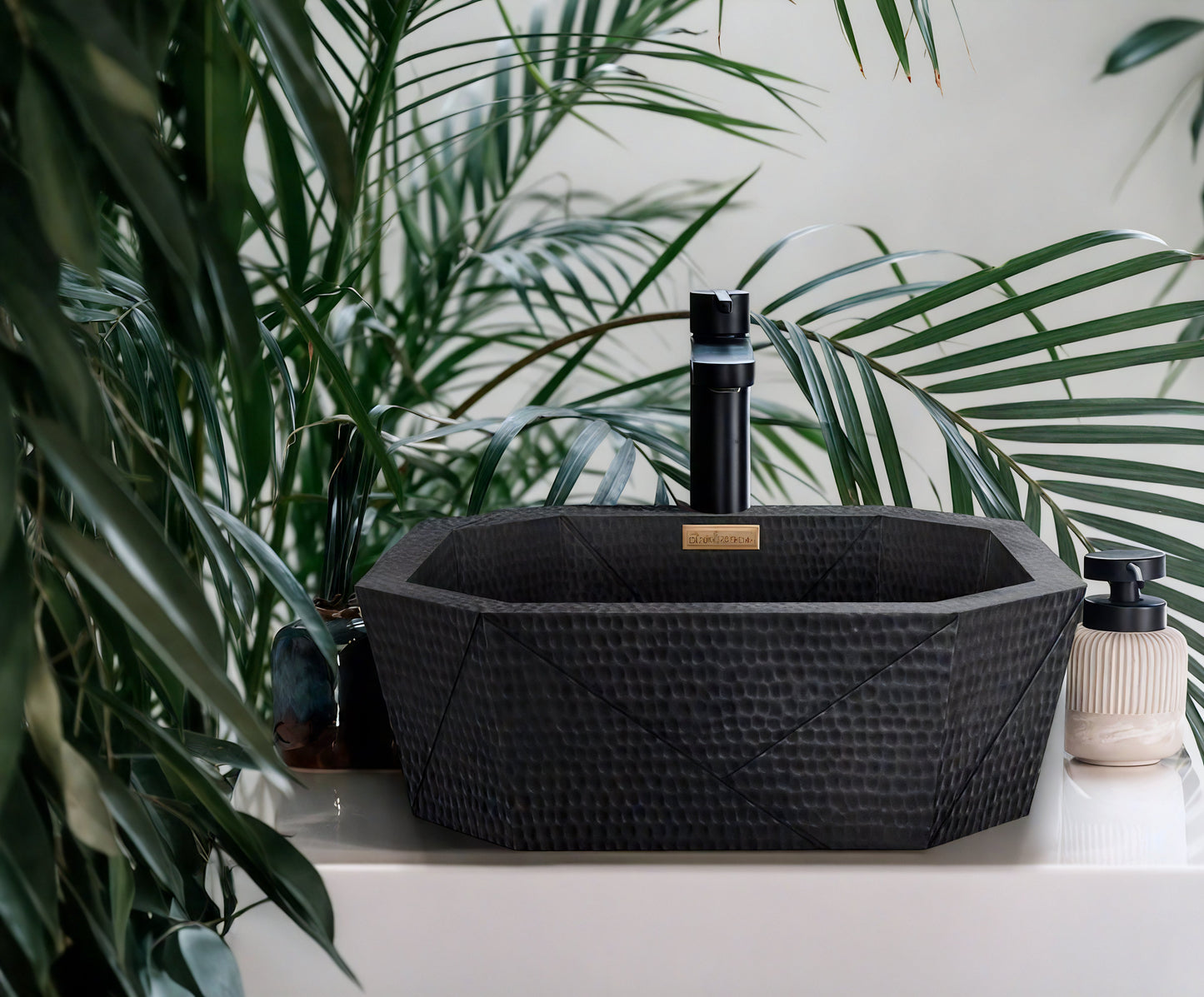 Premium Copper Vessel Sink Origami Design