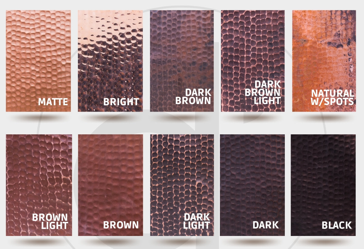 Premium Copper Farmhouse Kitchen Sink 50/50 Silver Design