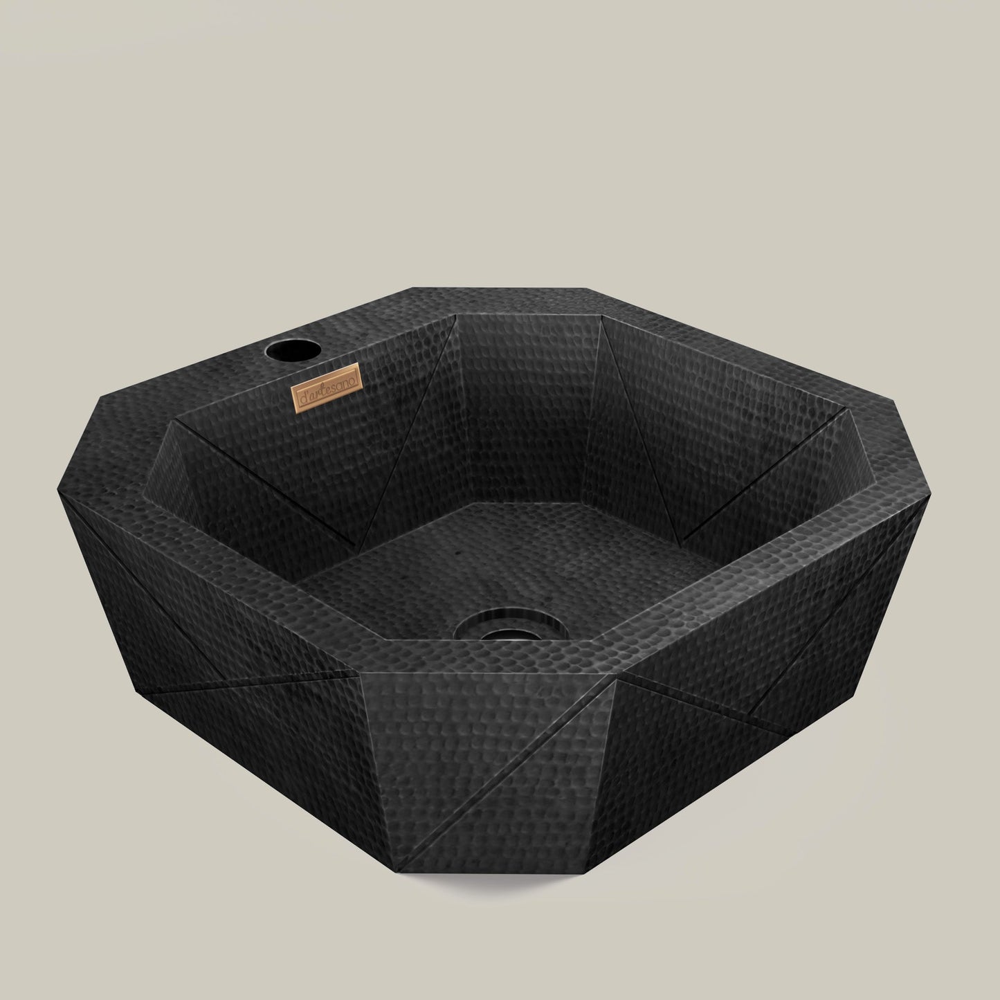Premium Copper Vessel Sink Origami Design