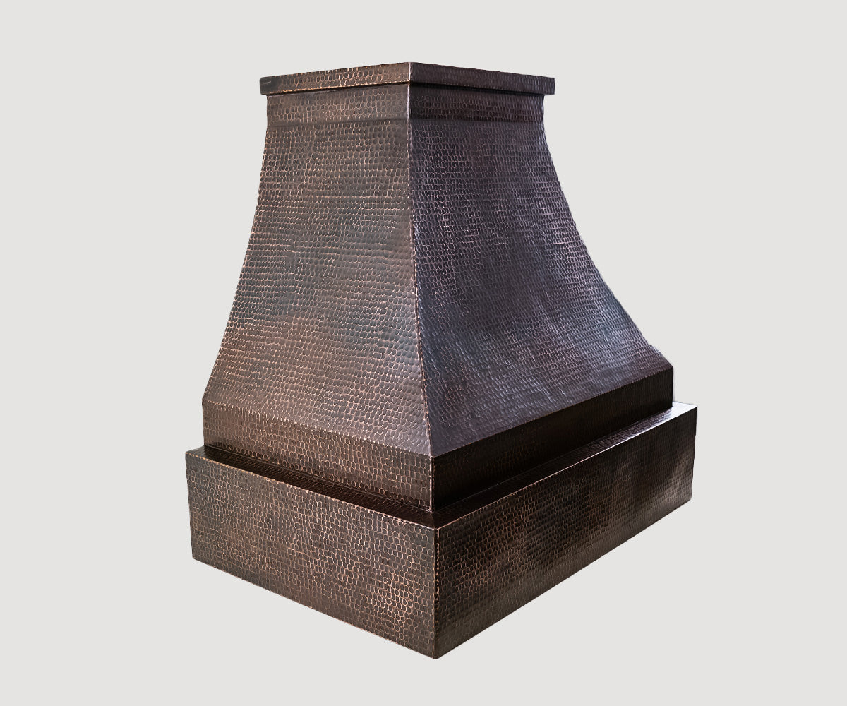 Premium Copper Range Hood Wall Mount Pyramid
