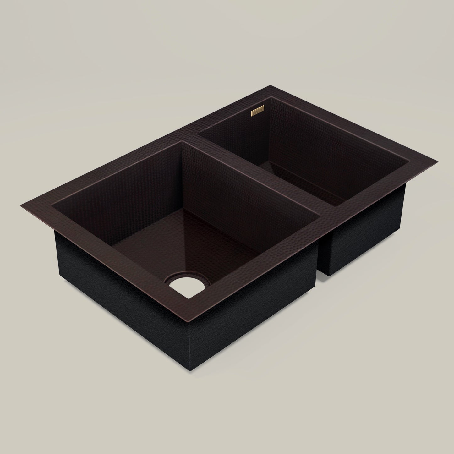 Premium Copper Kitchen Sink 60/40