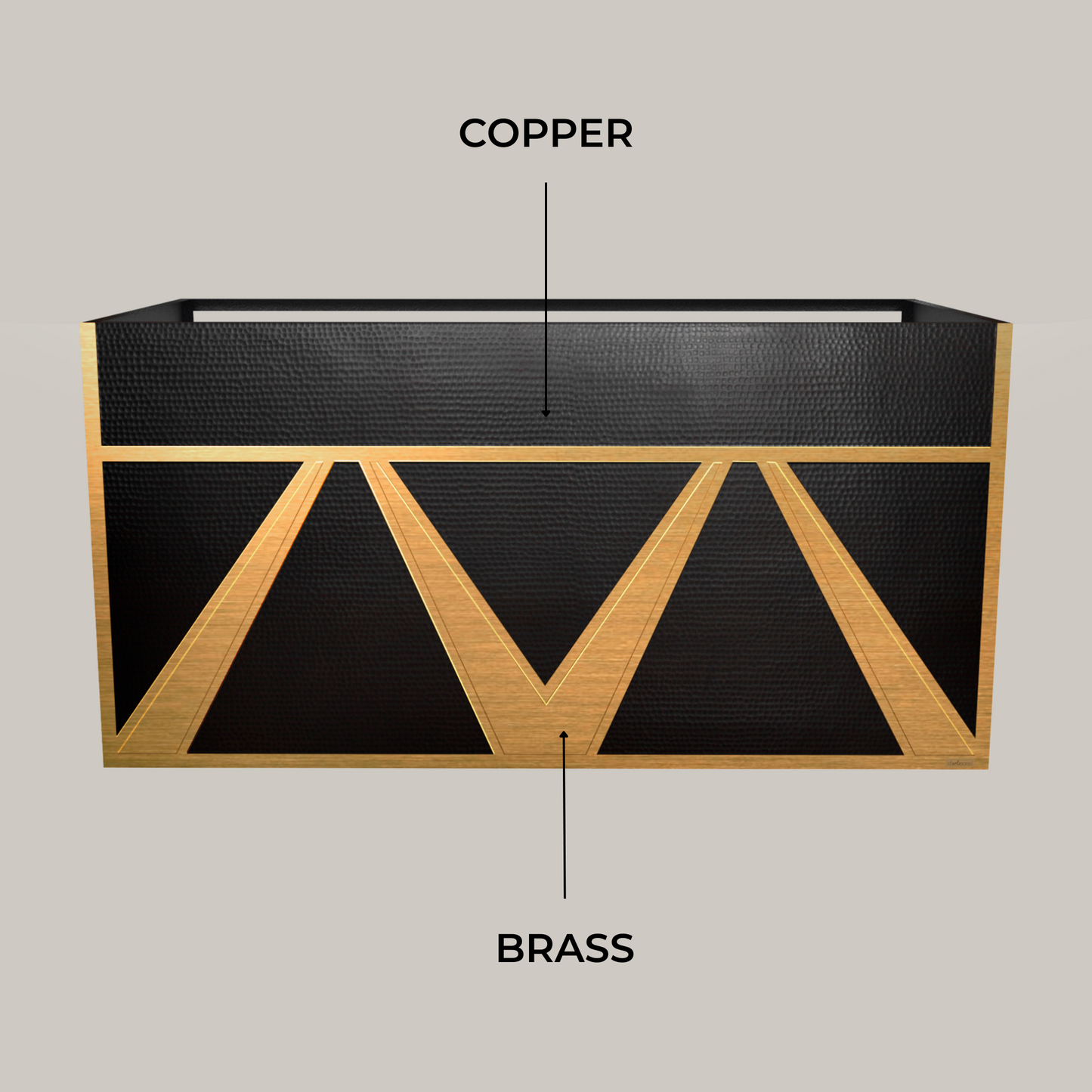 Premium Copper-Brass Range Hood Island Mount Mexiq