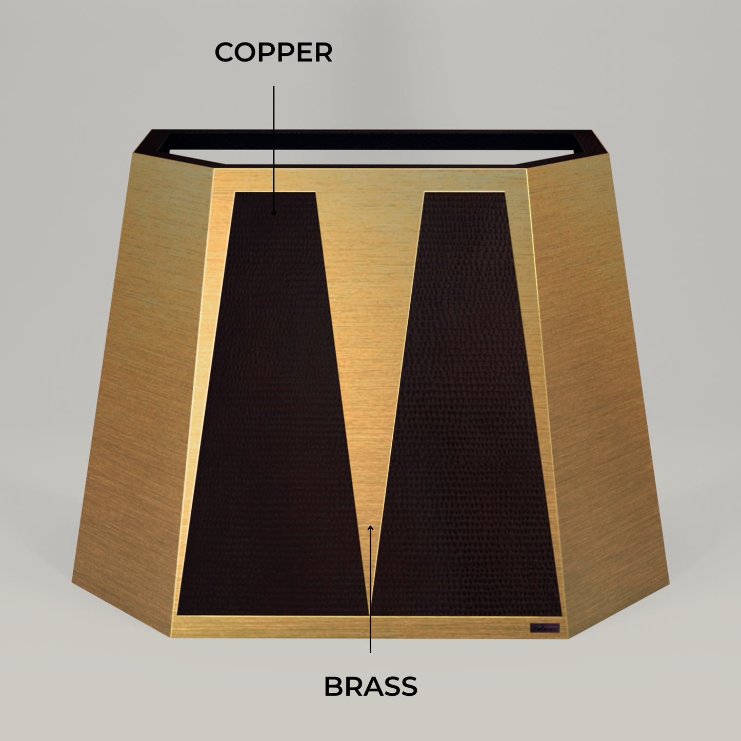 Premium Brass-Copper Range Hood Island Mount Aztek