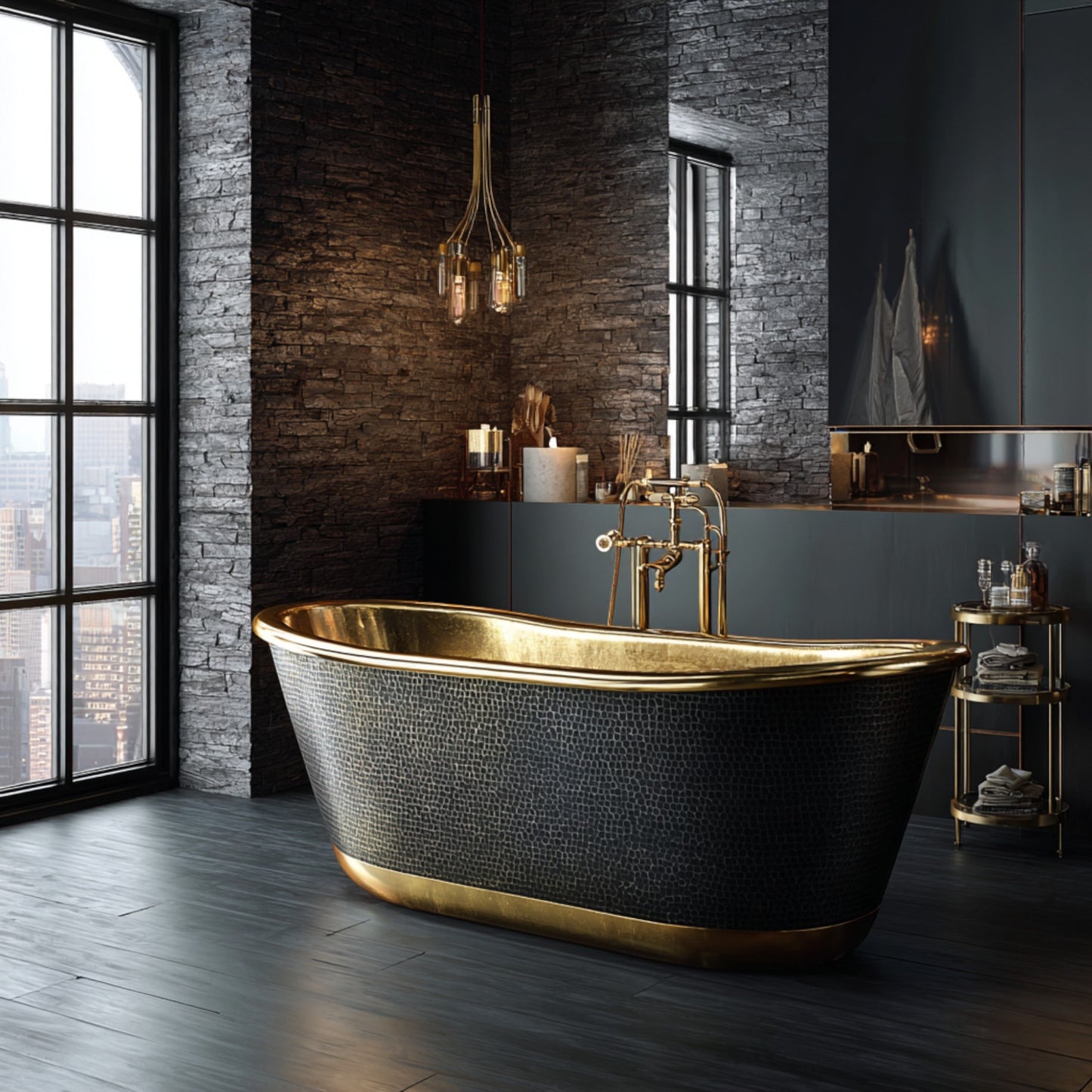 Premium Brass Bathtub Luxury Rubandore