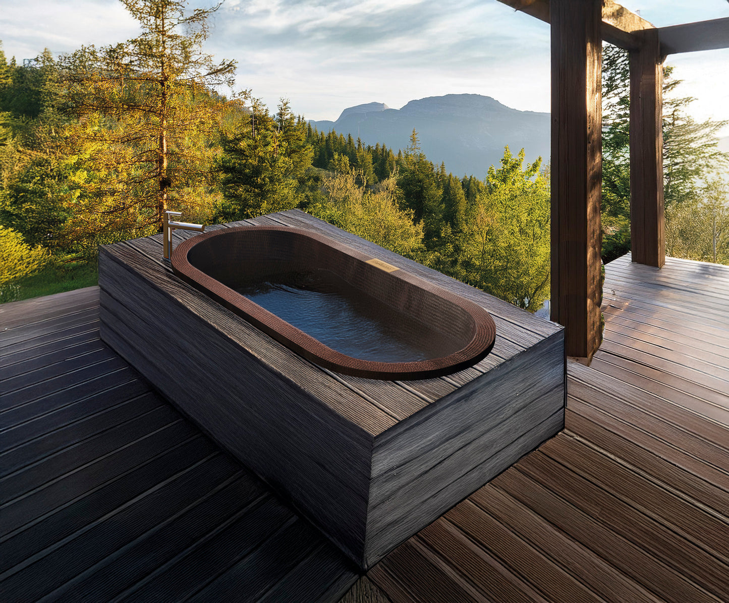 Premium Copper Bathtub Big Lip
