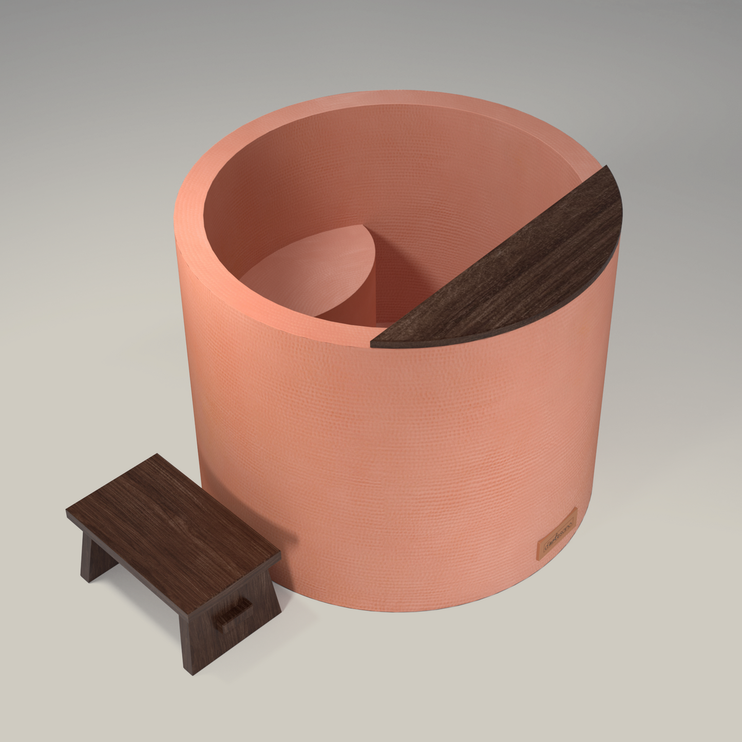 Premium Copper Round Bathtub Japanese