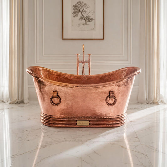 Premium Copper Bathtub Traditional With Rings