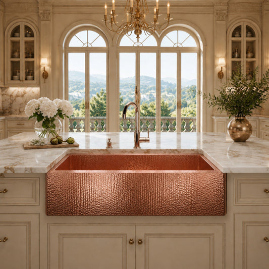Premium Copper Farmhouse Kitchen Sink