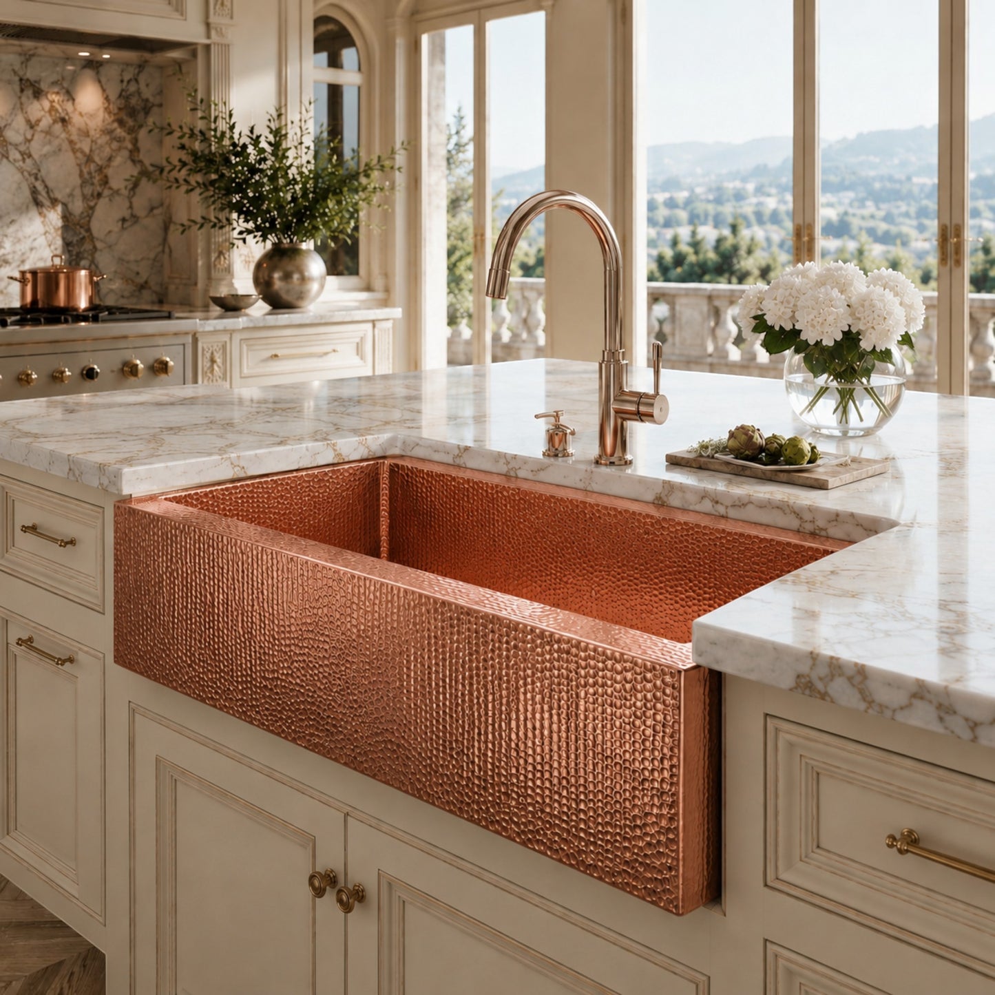 Premium Copper Farmhouse Kitchen Sink