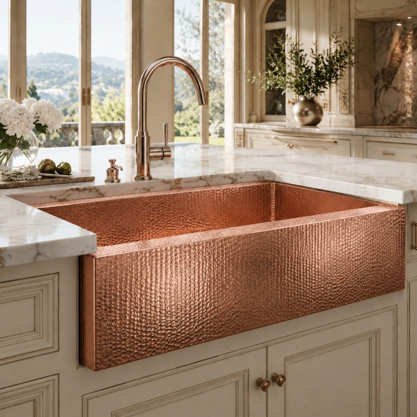 Premium Copper Farmhouse Kitchen Sink