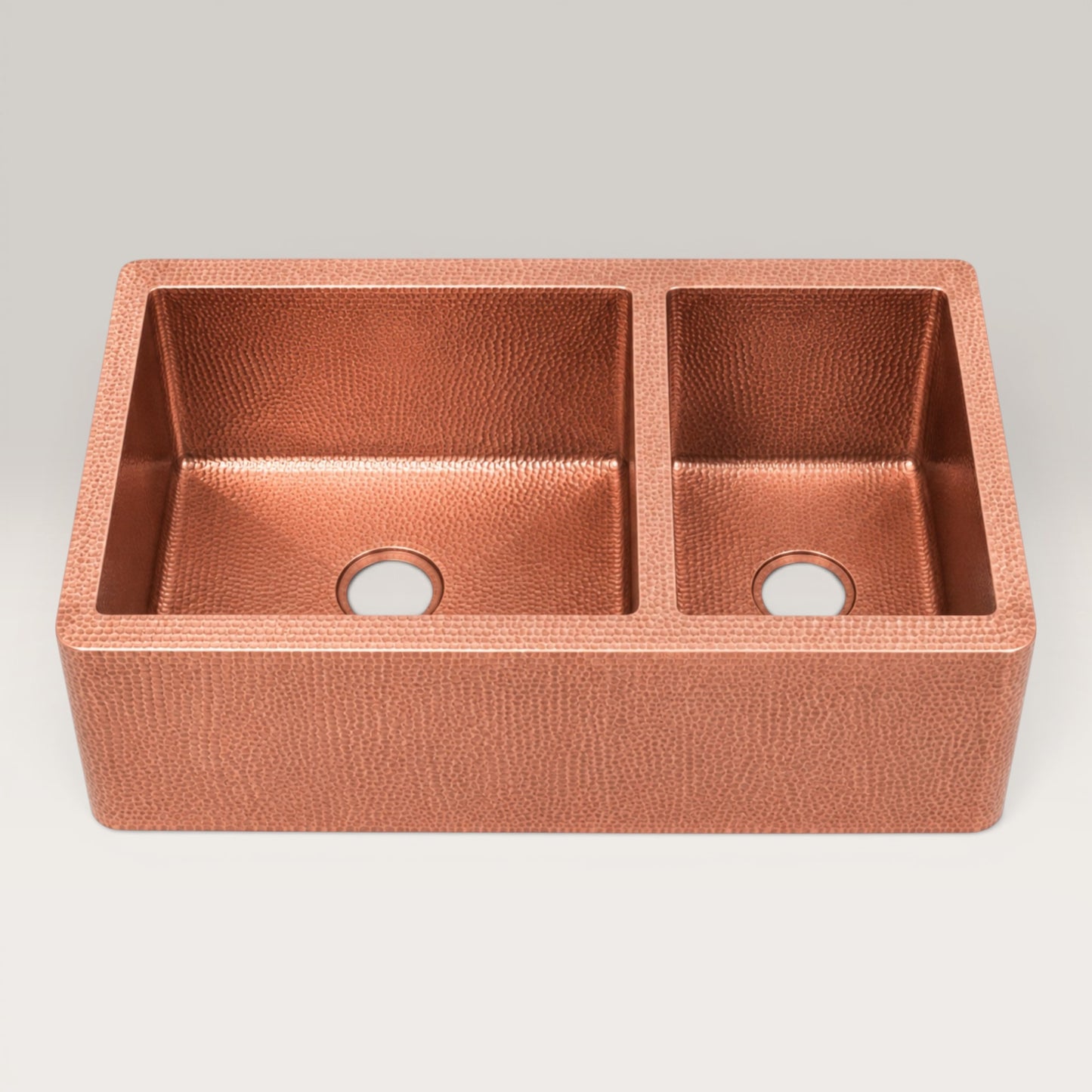 Premium Copper Farmhouse Kitchen Sink 60/40