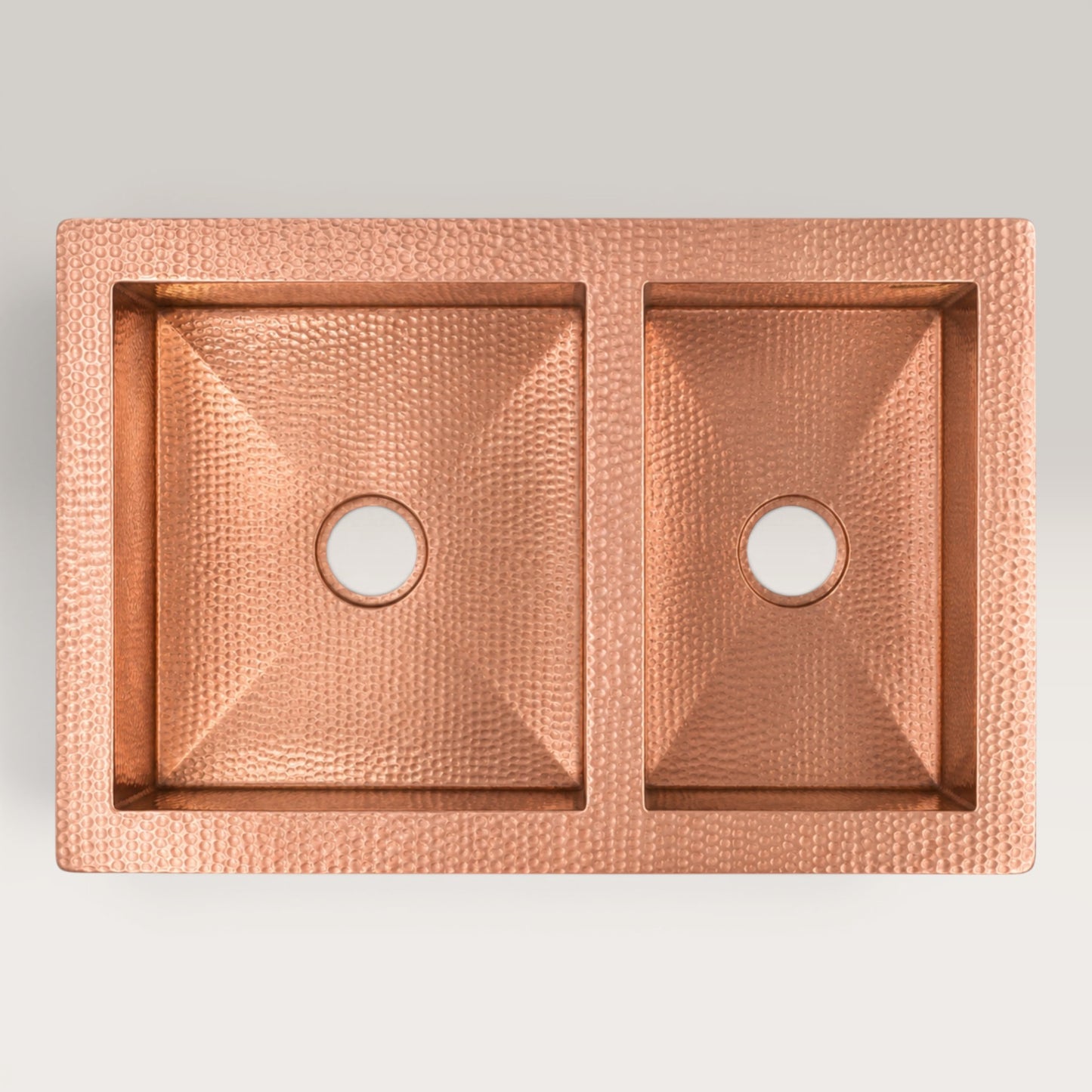 Premium Copper Farmhouse Kitchen Sink 60/40