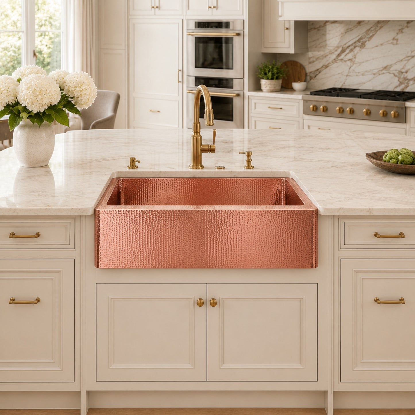 Premium Copper Farmhouse Kitchen Sink Fernanda Design