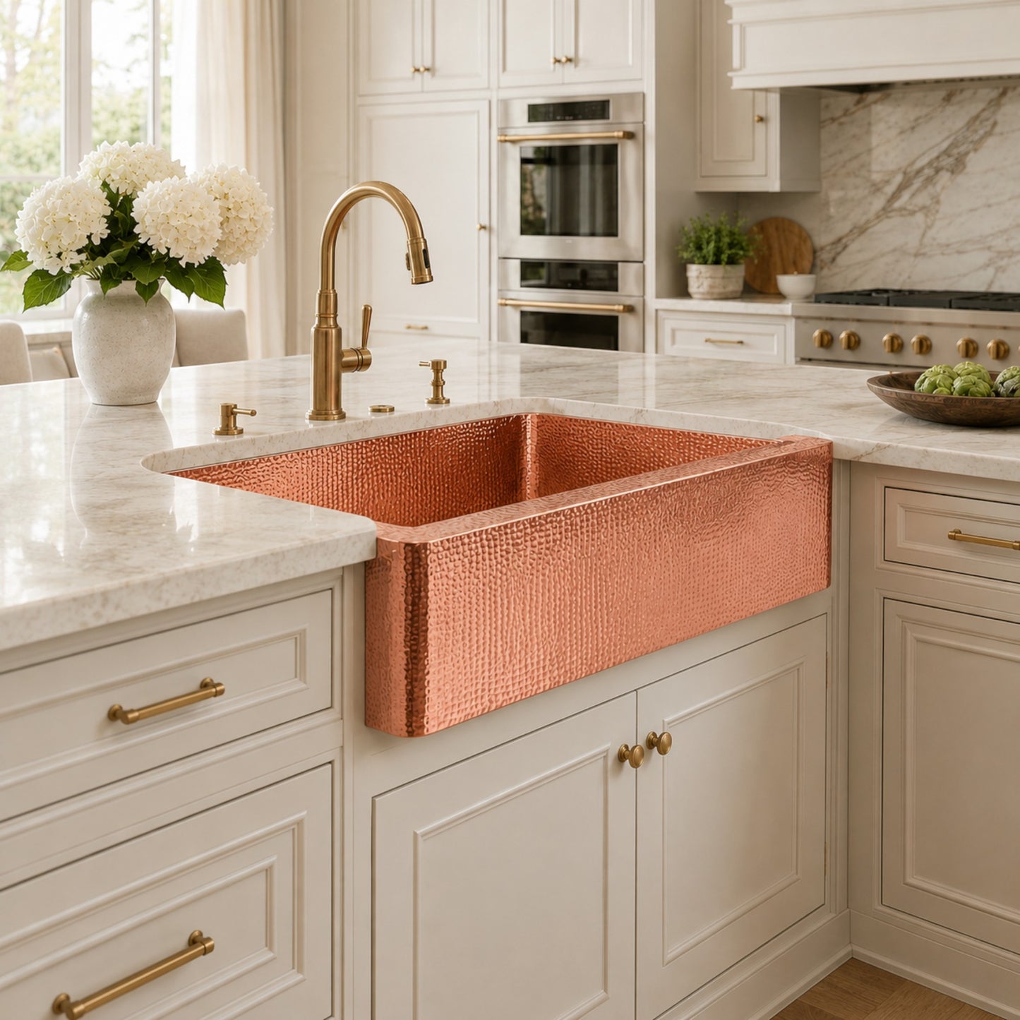 Premium Copper Farmhouse Kitchen Sink Fernanda Design