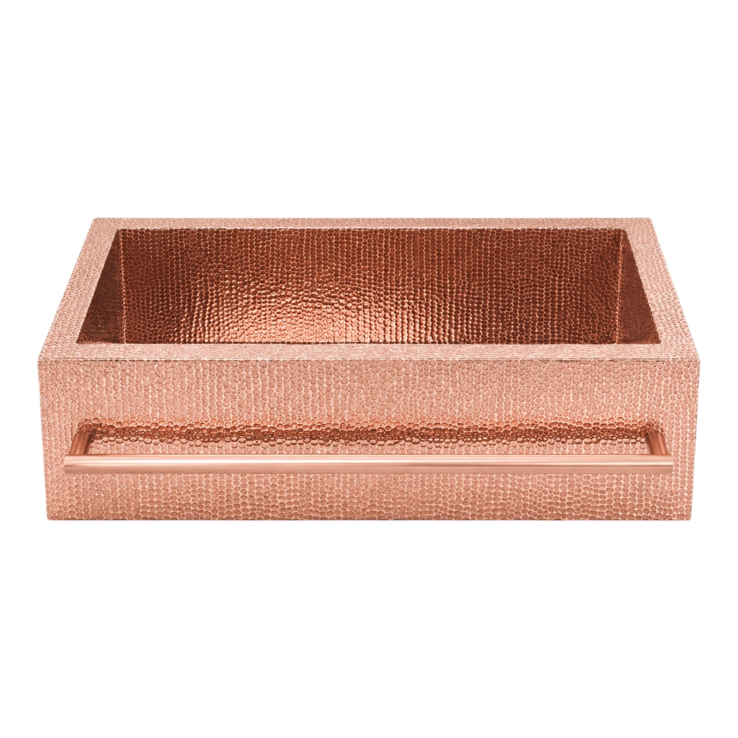 Premium Copper Farmhouse Kitchen Sink Squared Towellbar Design