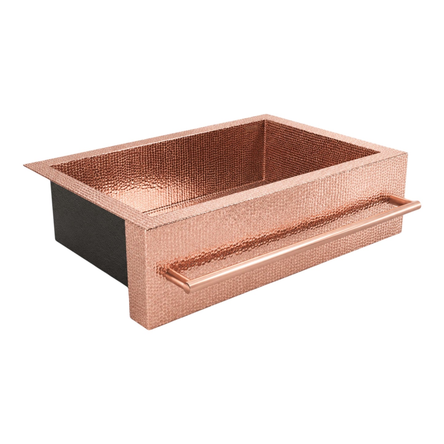 Premium Copper Farmhouse Kitchen Sink Squared Towellbar Design