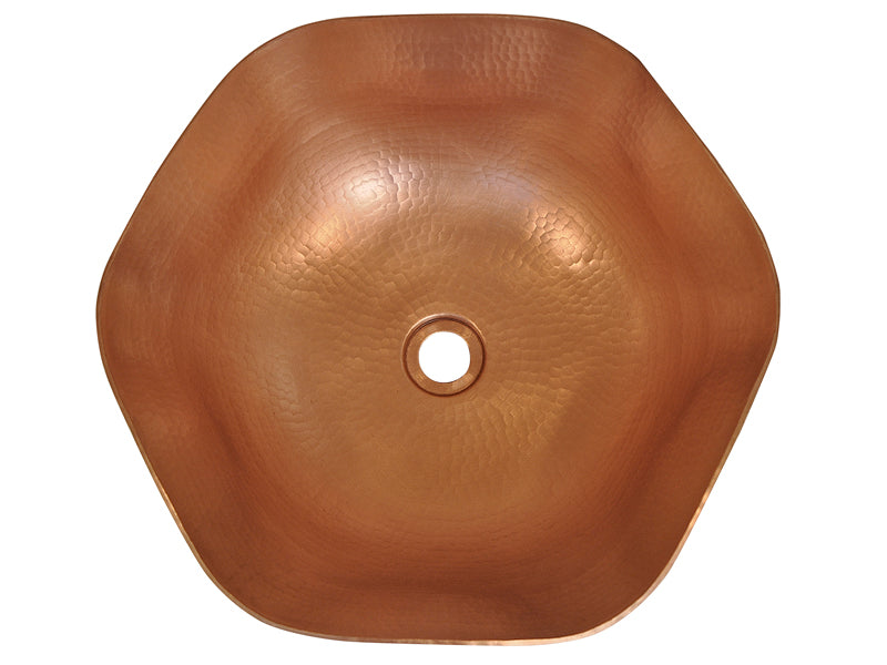 Premium Copper Hexagonal Vessel Sink