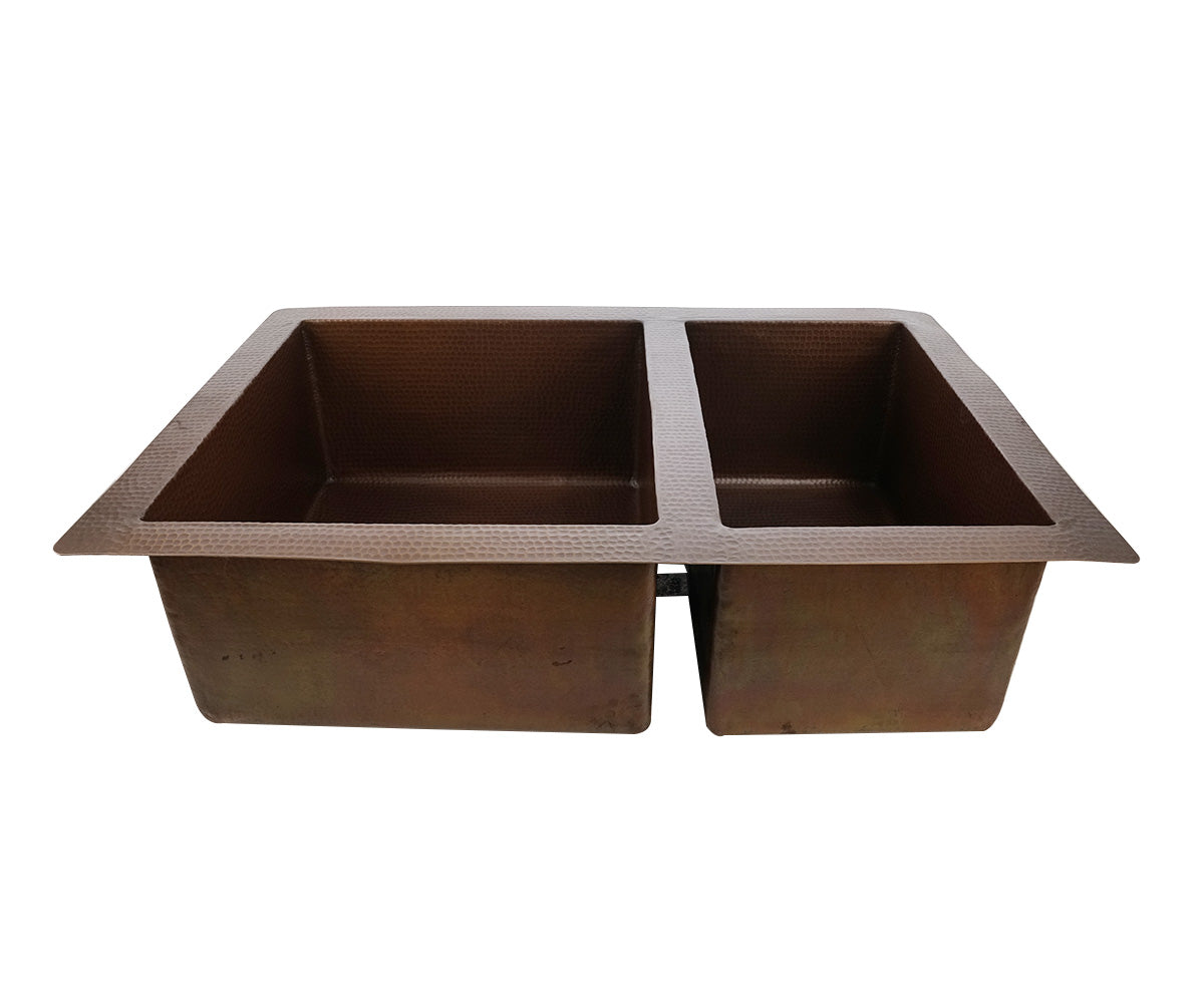 Premium Copper Kitchen Sink 60/40