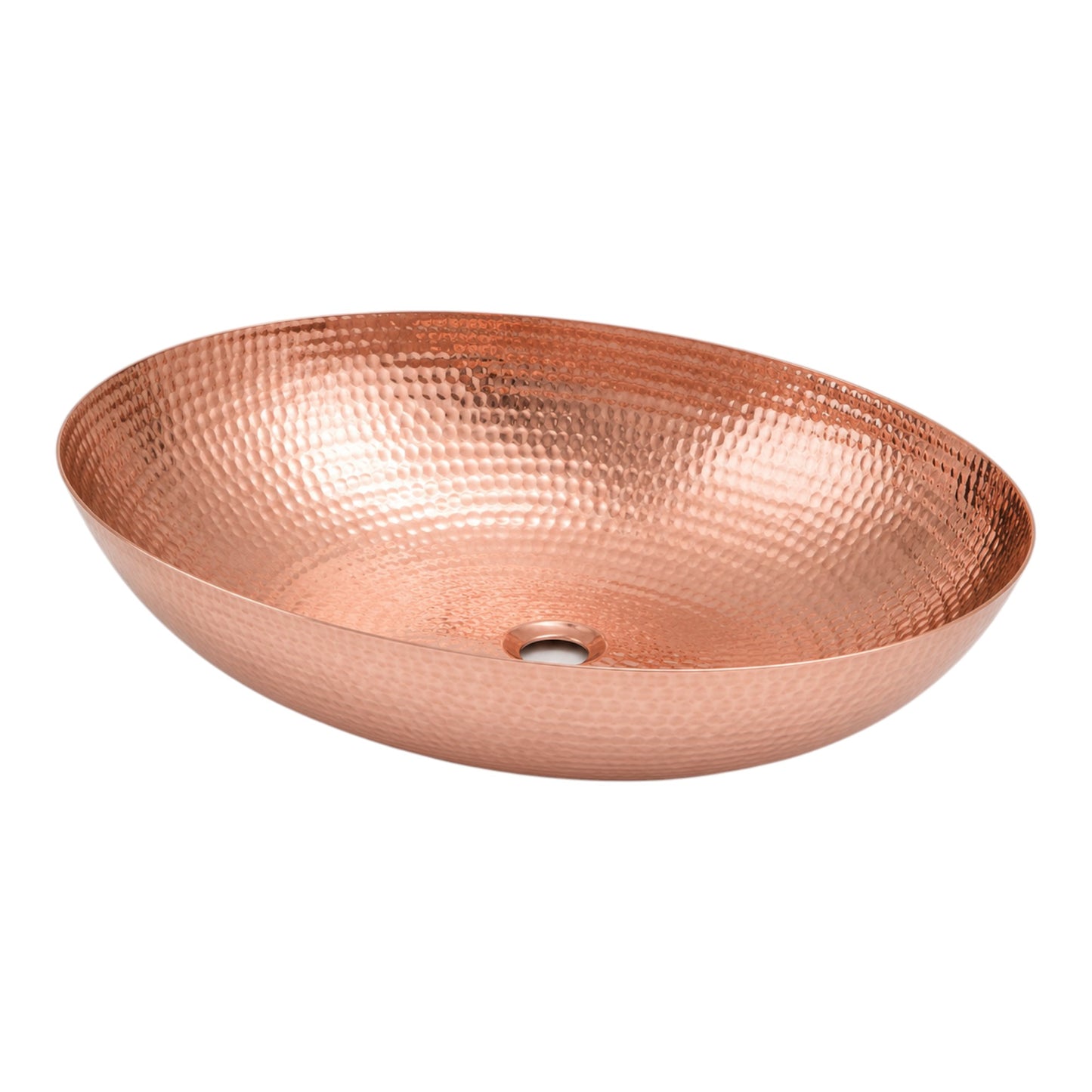 Premium Copper Oval Vessel Sink Rounded Edge