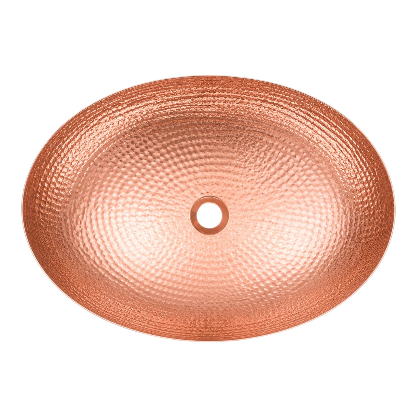 Premium Copper Oval Vessel Sink Rounded Edge