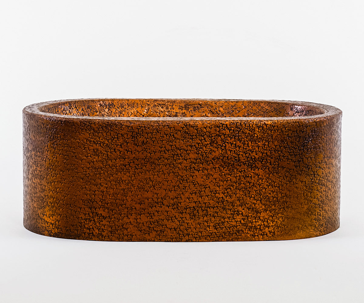 Premium Copper Volcano Vessel Sink Capsule Design