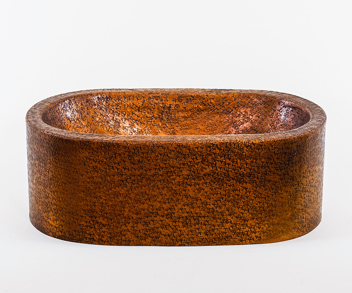 Premium Copper Volcano Vessel Sink Capsule Design