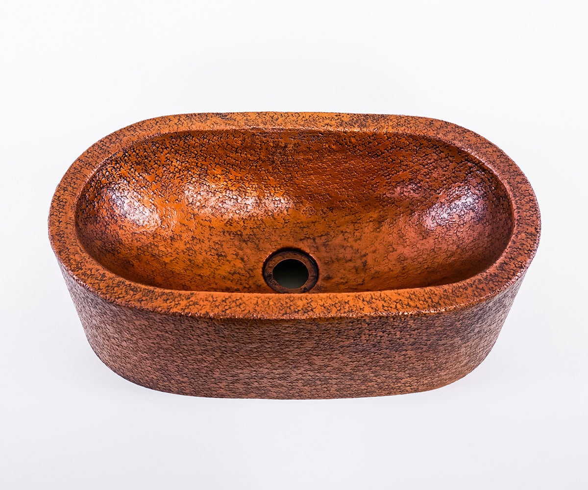 Premium Copper Volcano Vessel Sink Capsule Design