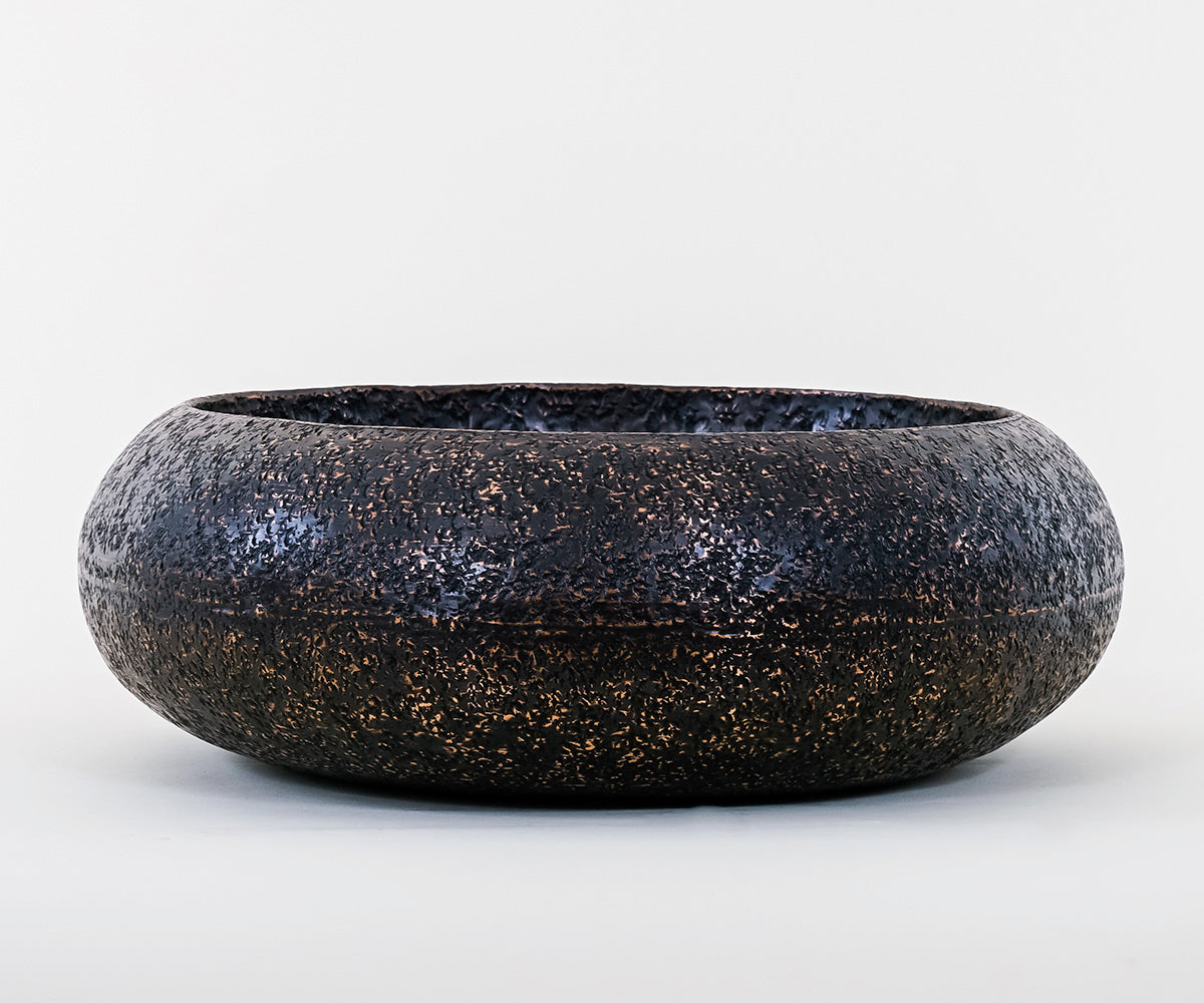 Premium Copper Volcano Round Vessel Sink Melody Design