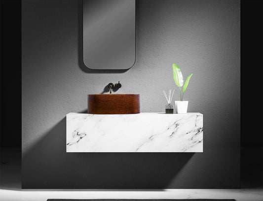 Premium Copper Volcano Vessel Sink Capsule Design