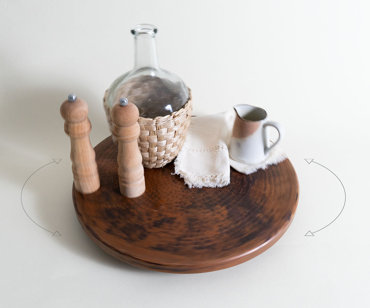 Premium Copper Volcano Lazy Susan