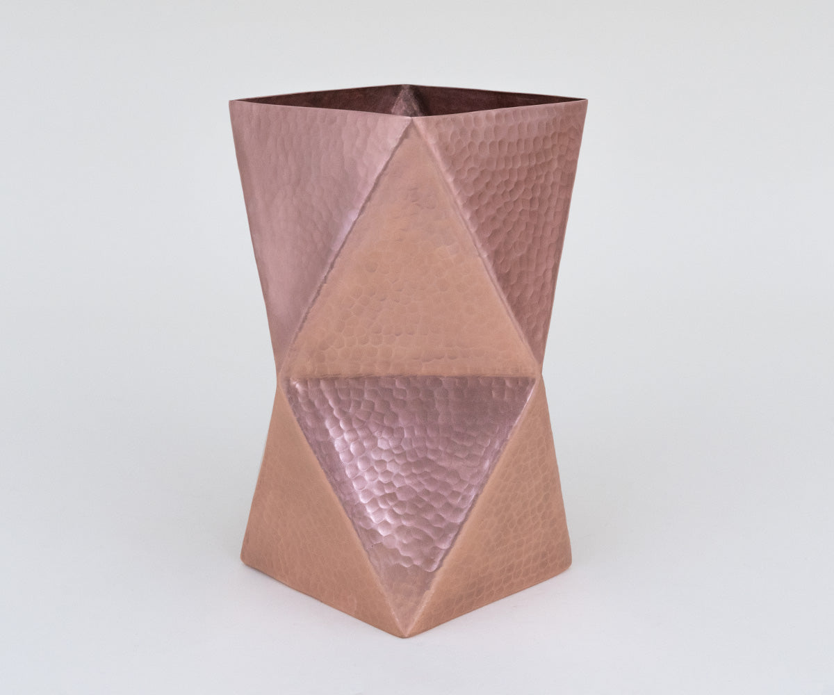 Premium Copper Prism Vase