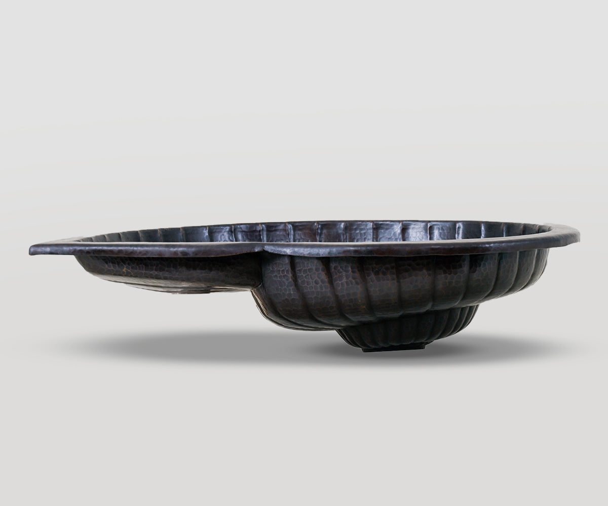 Premium Copper Special Bath Sink Nautilus Design